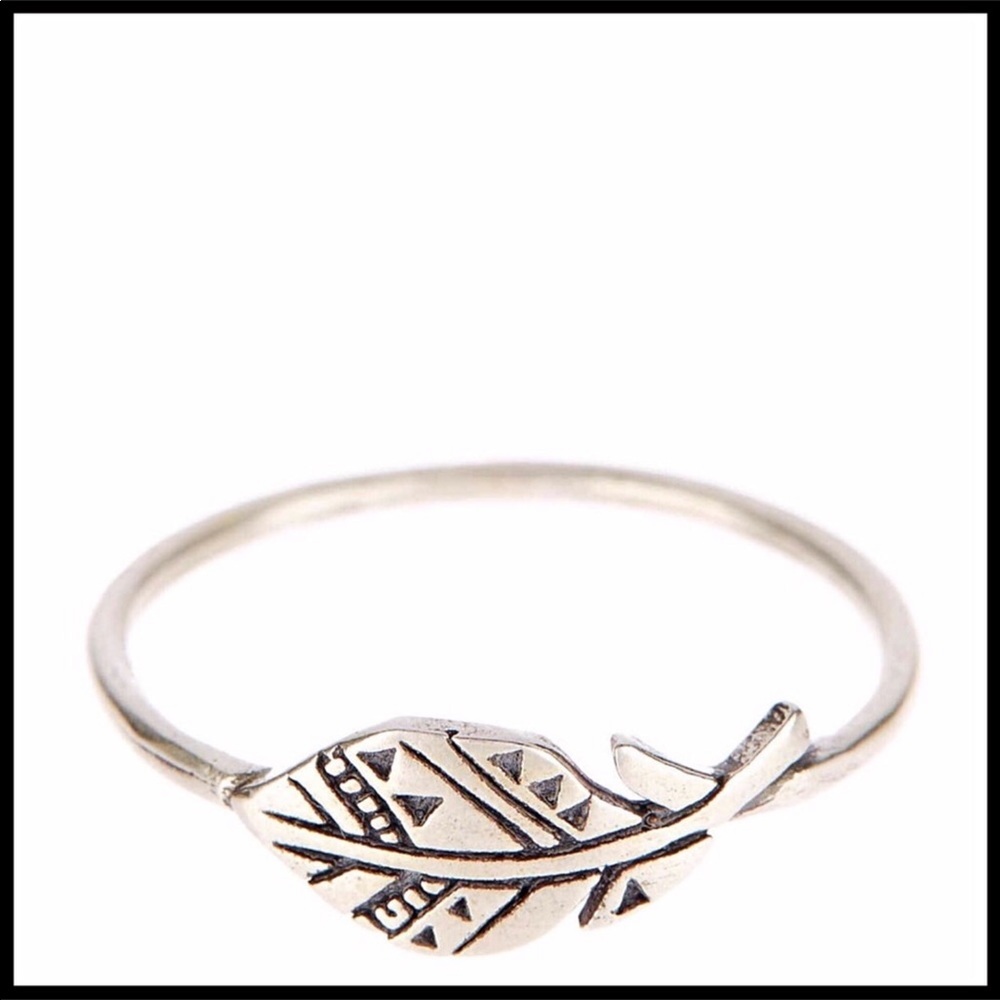 DOGEARED SILVER ETCHED BBOHO RING - Picture 2 of 8